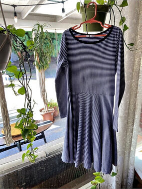 miss b Striped Kid’s Skater Dress Blue & White Size 12